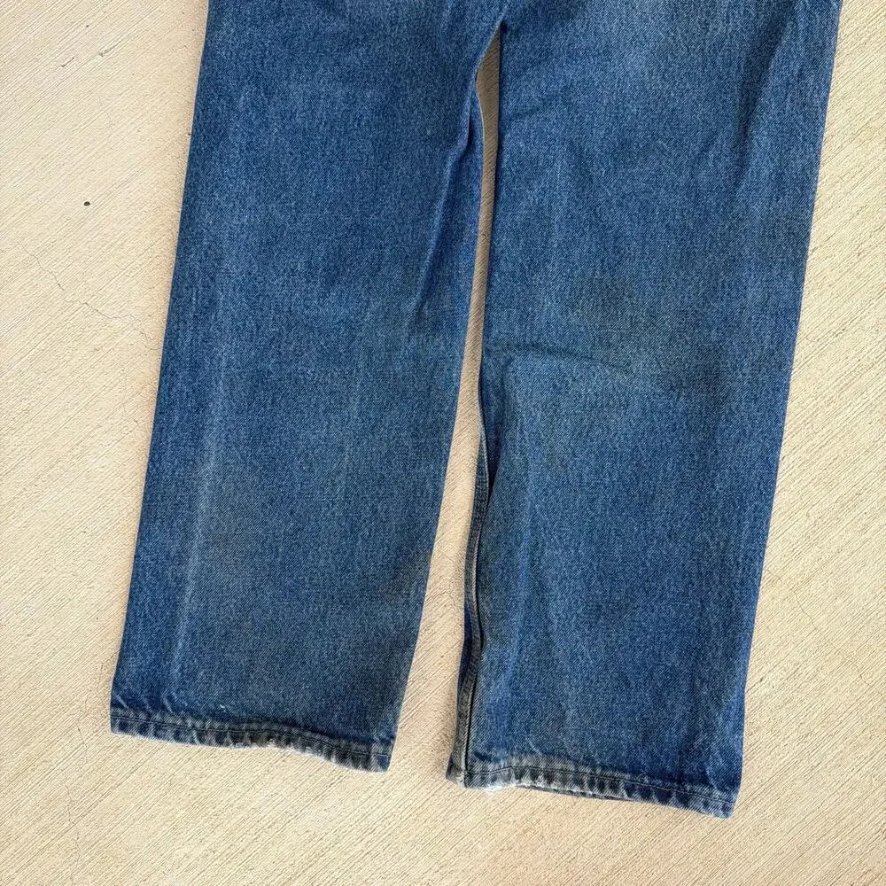 Carhartt denim blue jean double knee work wear carpenter pants